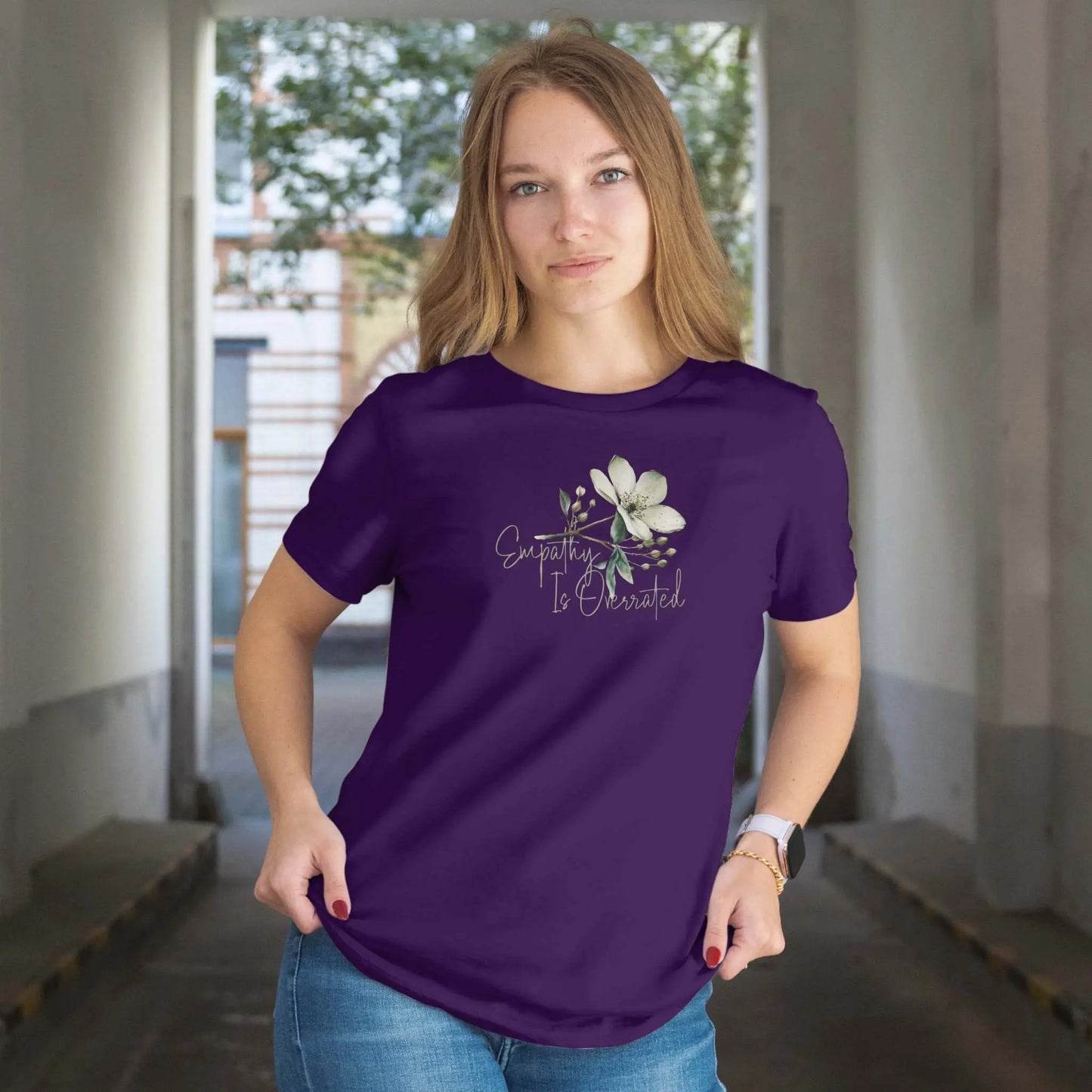 Empathy Is Overrated T-Shirt – Bold Floral Statement Tee - veevibeco