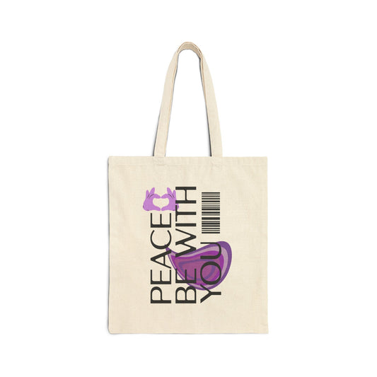 Canvas Tote Bag - Healing Spiritual Peace Be With You - veevibeco